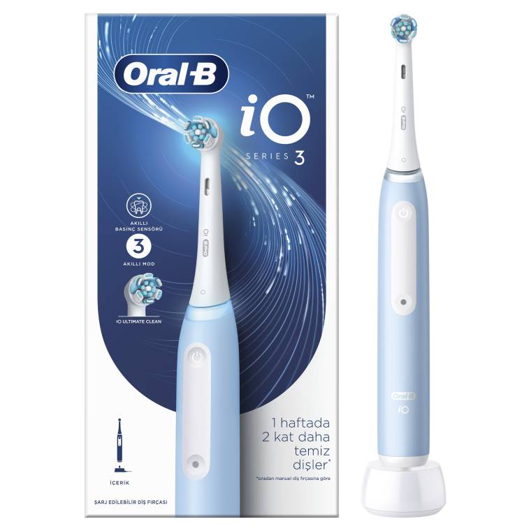 Oral-B iO 3 Şarjlı Diş Fırçası - Mavi