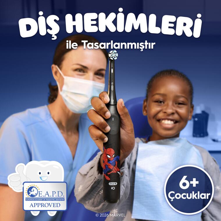 Oral-B iO Çocuk 6+ Marvel Spider Şarjlı Diş Fırçası Yedek Başlığı 4 Adet