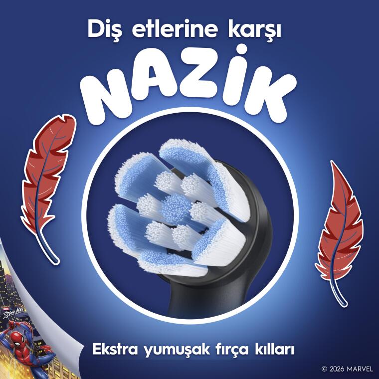 Oral-B iO Çocuk 6+ Marvel Spider Şarjlı Diş Fırçası Yedek Başlığı 4 Adet