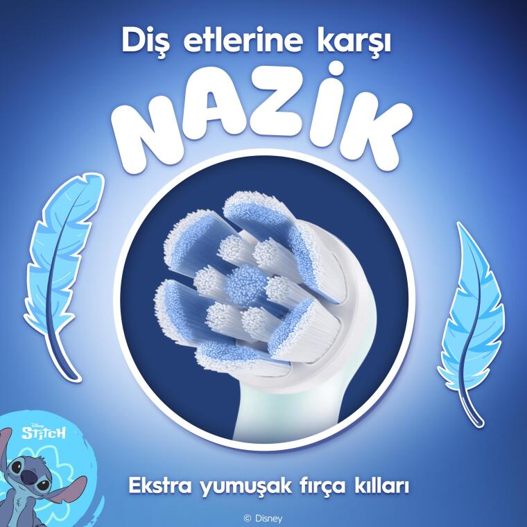 Oral-B iO Çocuk 6+ Stitch Diş Fırçası Yedek Başlığı 4 Adet