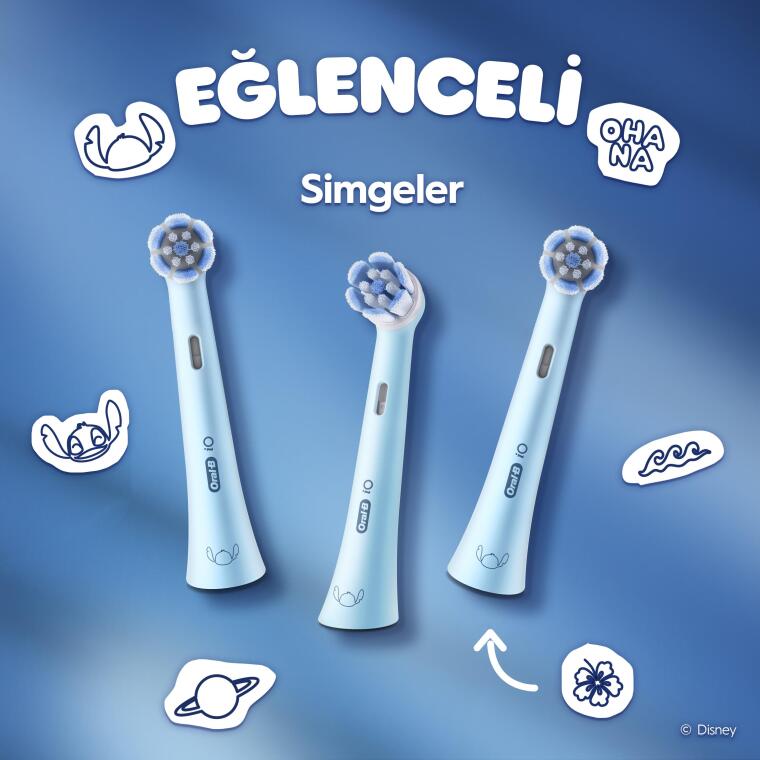 Oral-B iO Çocuk 6+ Stitch Diş Fırçası Yedek Başlığı 4 Adet