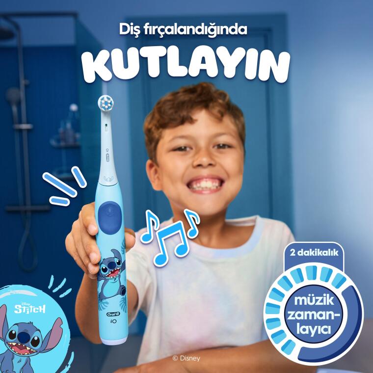 Oral-B iO Çocuk 6+ Stitch Şarjlı Diş Fırçası