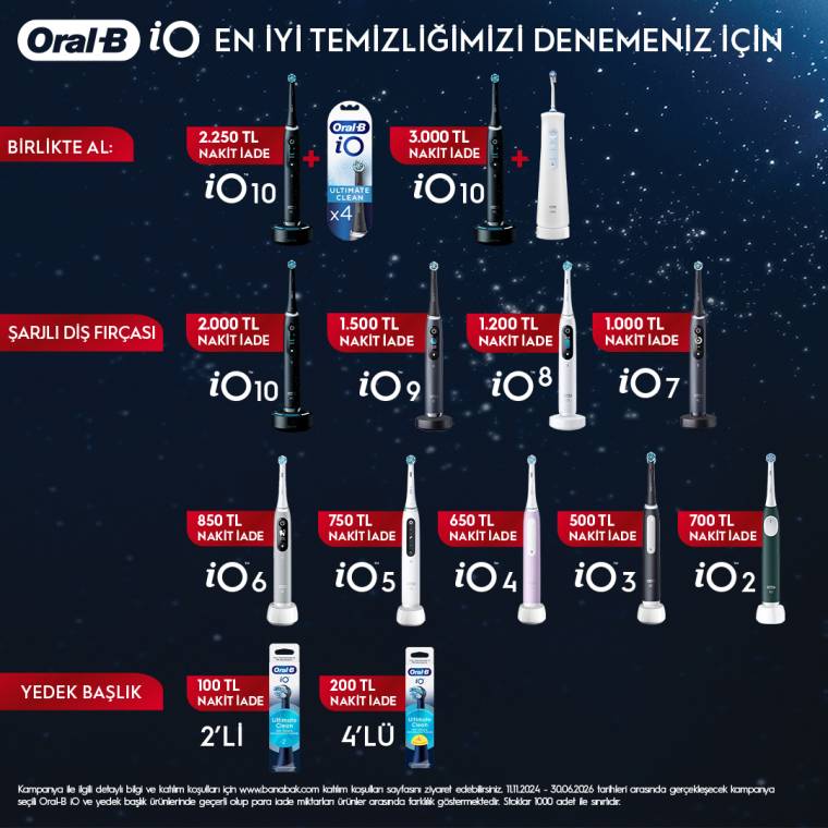 Oral-B iO Gentle Care Beyaz Diş Fırçası Yedek Başlığı 2 Adet