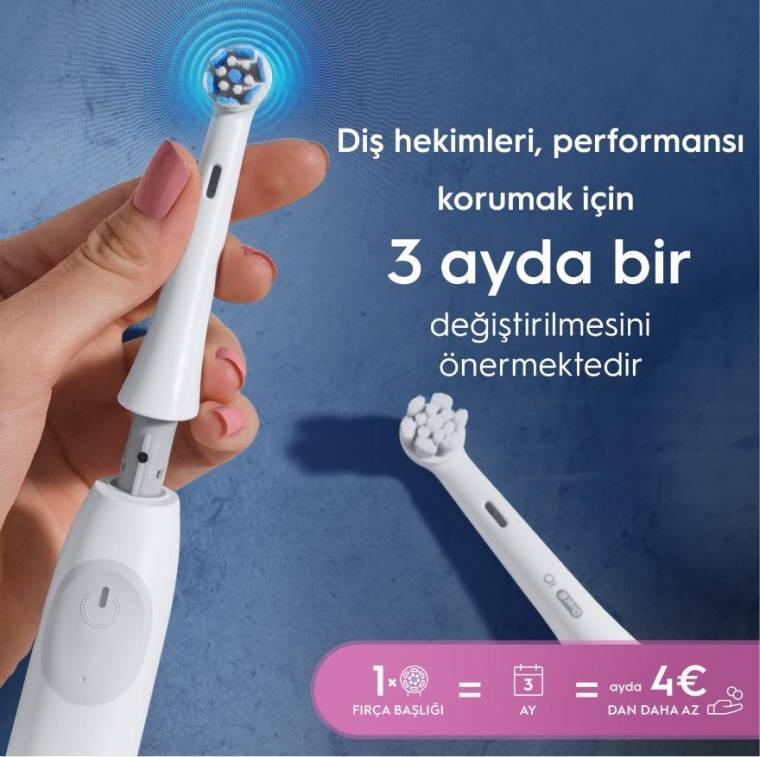 Oral-B iO Gentle Care Beyaz Diş Fırçası Yedek Başlığı 4 Adet