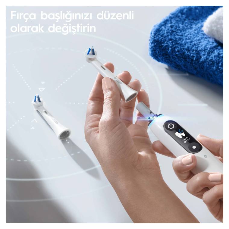 Oral-B iO Specialised Clean Beyaz Diş Fırçası Yedek Başlığı 2 Adet