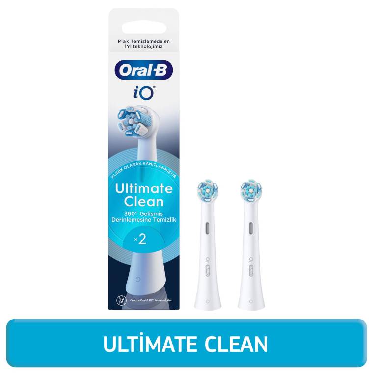 Oral-B iO Ultimate Clean Beyaz Diş Fırçası Yedek Başlığı 2 Adet