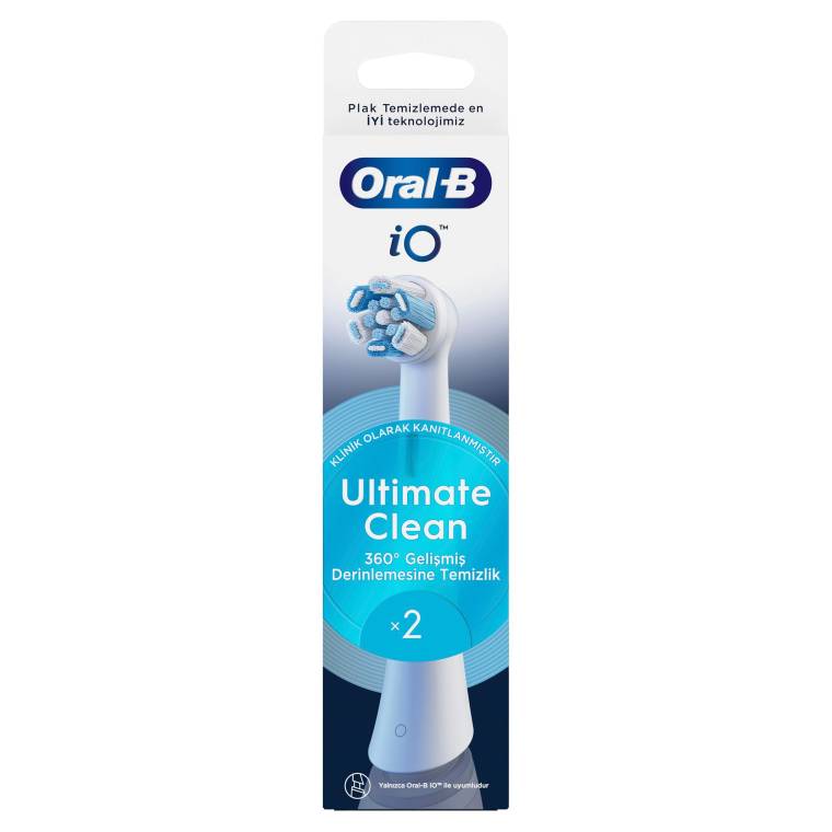 Oral-B iO Ultimate Clean Beyaz Diş Fırçası Yedek Başlığı 2 Adet
