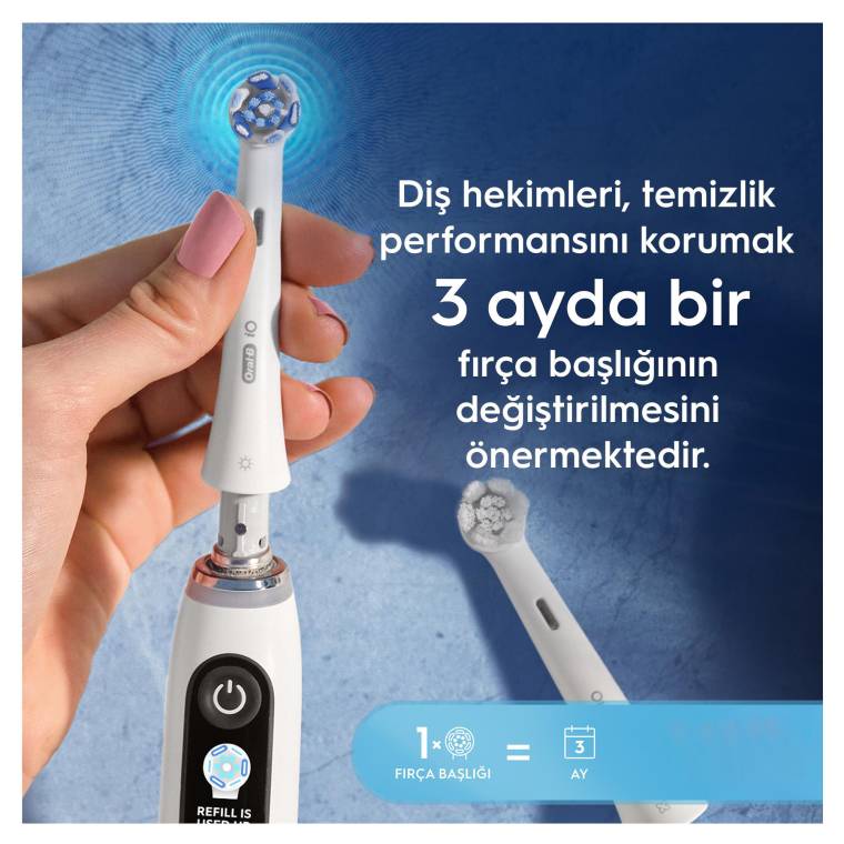 Oral-B iO Ultimate Clean Beyaz Diş Fırçası Yedek Başlığı 2 Adet