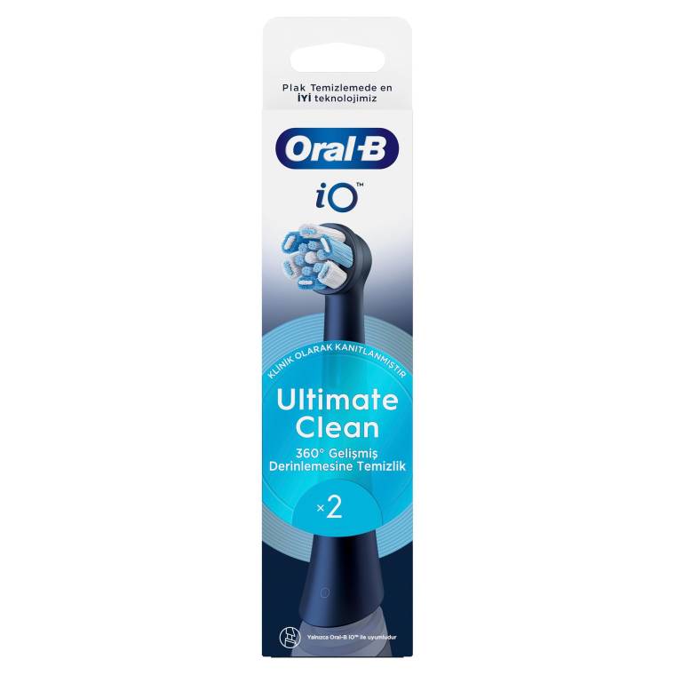 Oral-B iO Ultimate Clean Siyah Diş Fırçası Yedek Başlığı 2 Adet