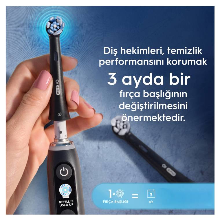 Oral-B iO Ultimate Clean Siyah Diş Fırçası Yedek Başlığı 2 Adet