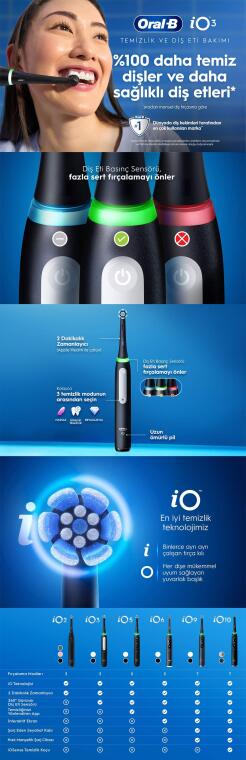Oral-B iO3 Şarjlı Diş Fırçası ve 3’lü Yedek Başlık Holiday Edition
