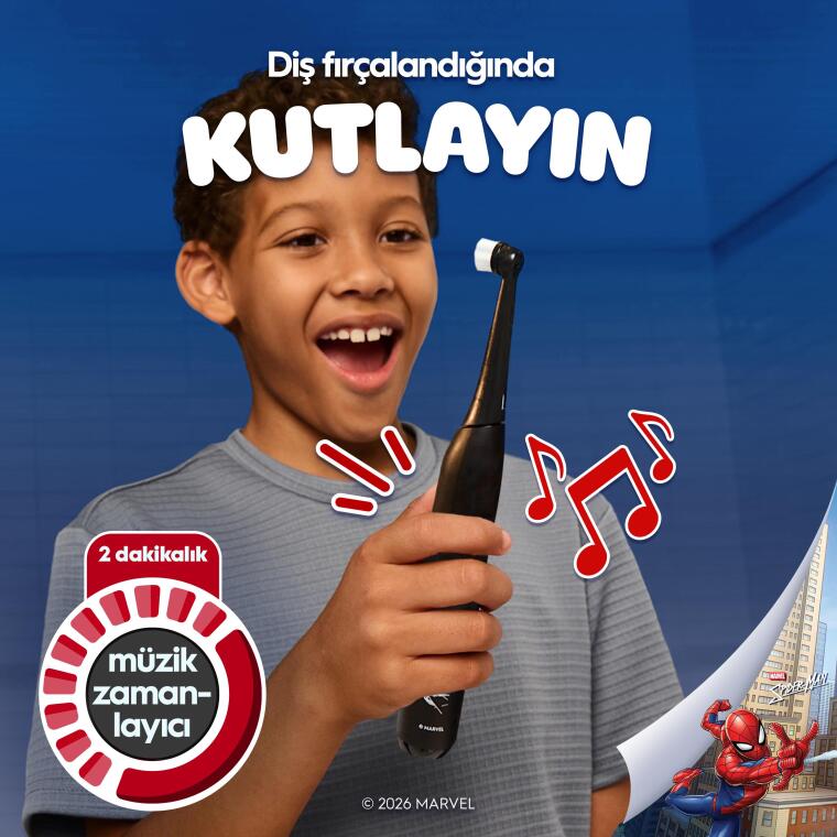 Oral-B iO Çocuk 6+ Marvel Spiderman Şarjlı Diş Fırçası