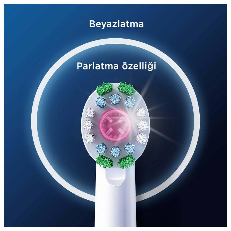 Oral-B Pro 3D White X-Filament Şarjlı Diş Fırçası Yedek Başlığı 2 Adet