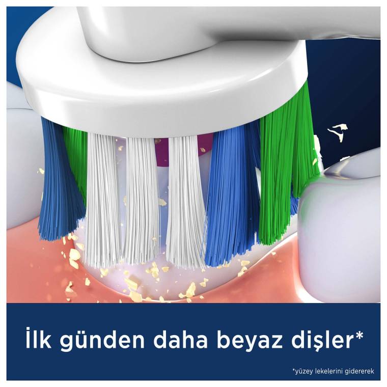 Oral-B Pro 3D White X-Filament Şarjlı Diş Fırçası Yedek Başlığı 4 Adet