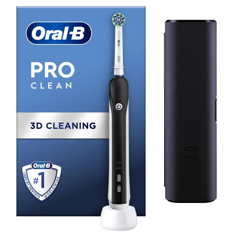 Oral-B Pro Clean Şarjlı Diş Fırçası Siyah + Seyahat Kabı