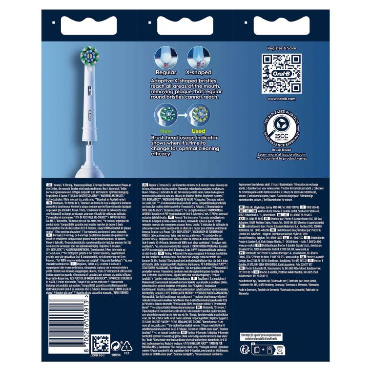 Oral-B Pro Cross Action 9'lu Diş Fırçası Yedek Başlığı EB50