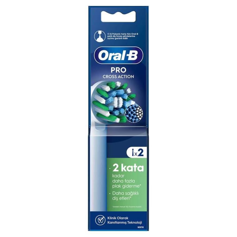Oral-B Pro Cross Action X-Filament Şarjlı Diş Fırçası Yedek Başlığı 2 Adet