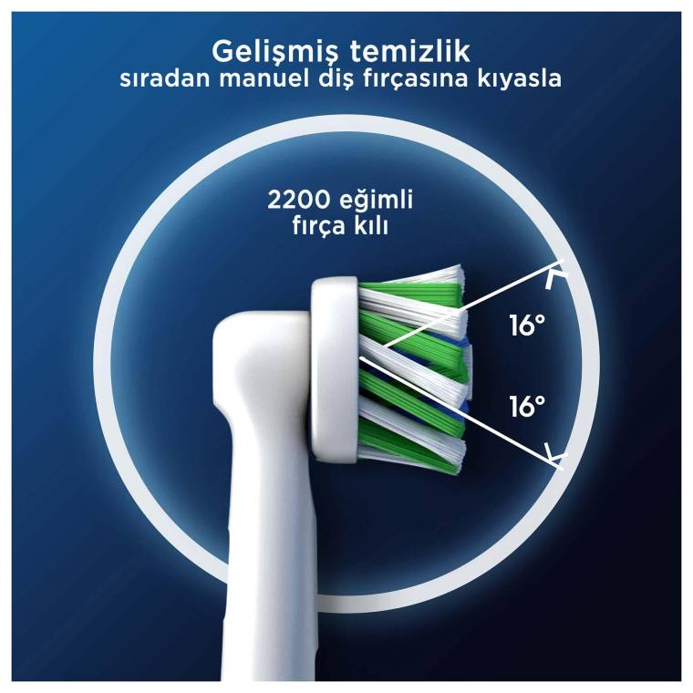 Oral-B Pro Cross Action X-Filament Şarjlı Diş Fırçası Yedek Başlığı 2 Adet