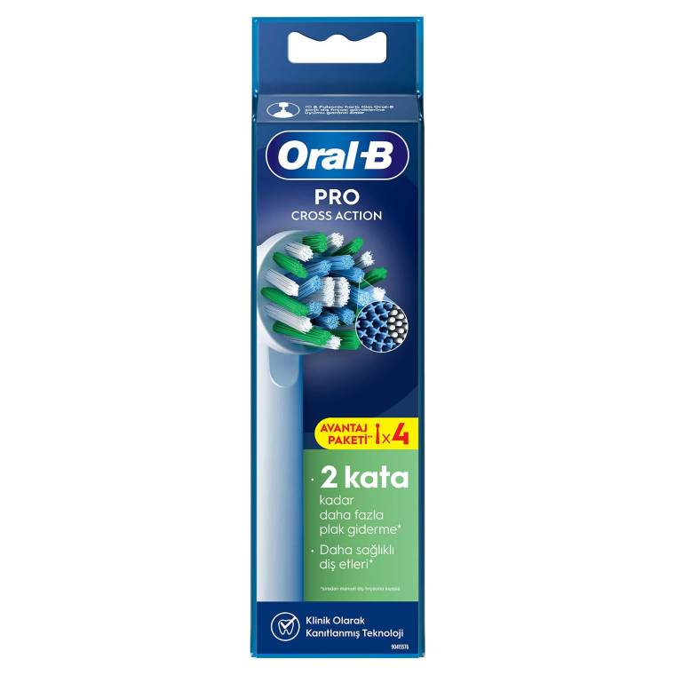 Oral-B Pro Cross Action X-Filament Şarjlı Diş Fırçası Yedek Başlığı 4 Adet