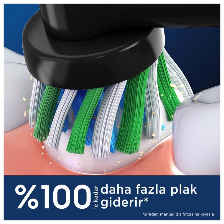 Oral-B Pro Cross Action X-Filament Siyah Şarjlı Diş Fırçası Yedek Başlığı 4 Adet
