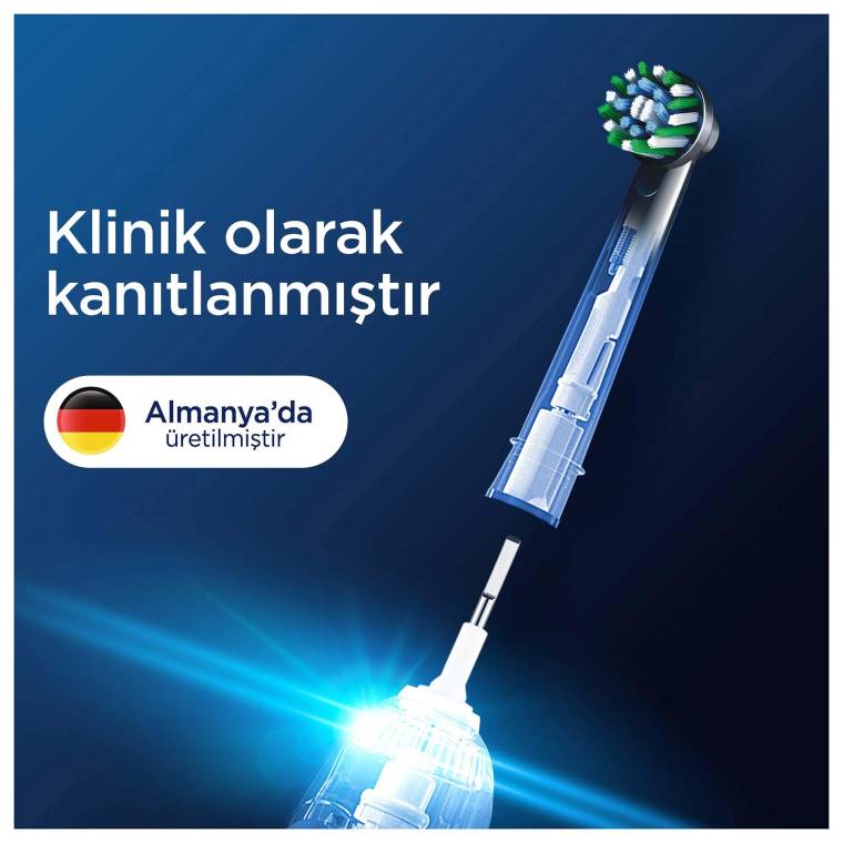 Oral-B Pro Cross Action X-Filament Siyah Şarjlı Diş Fırçası Yedek Başlığı 4 Adet