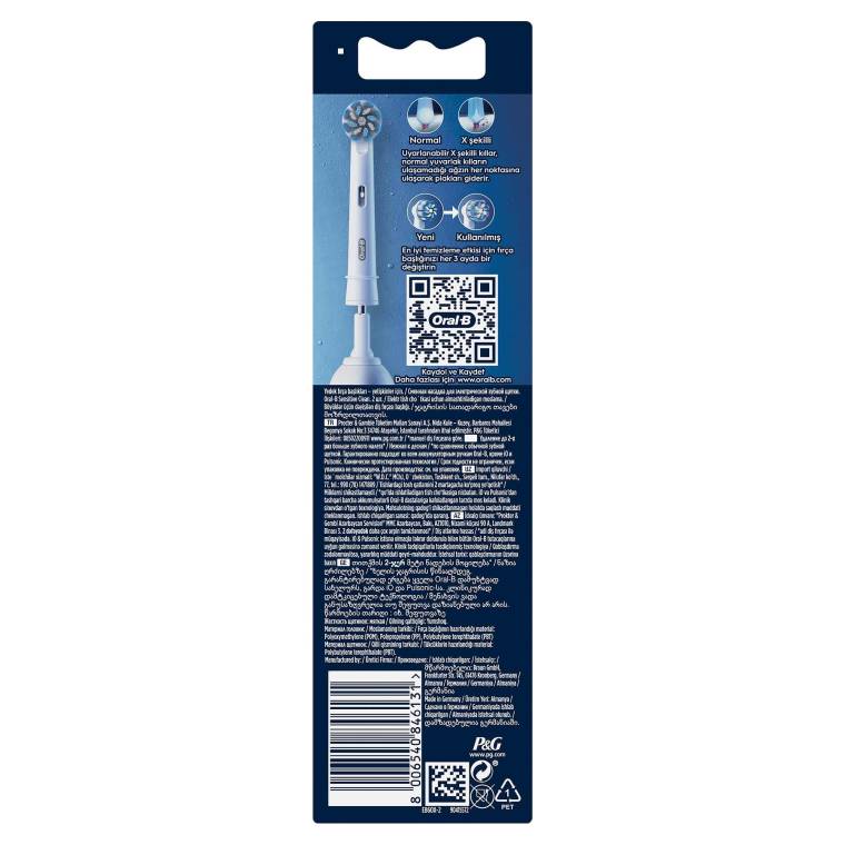 Oral-B Pro Sensitive Clean X-Filament Şarjlı Diş Fırçası Yedek Başlığı 2 Adet