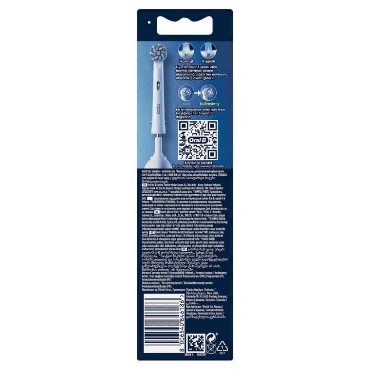 Oral-B Pro Sensitive Clean X-Filament Şarjlı Diş Fırçası Yedek Başlığı 4 Adet
